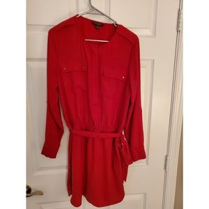Red Shirt Dress Banana Republic